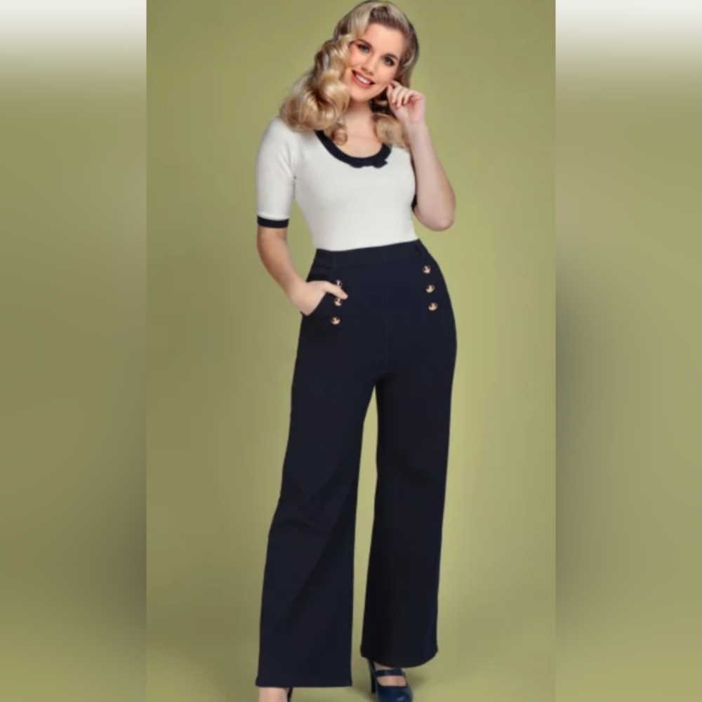 Maritime Marlene Jeans trousers from Collectif NWT UK 12/size US 8